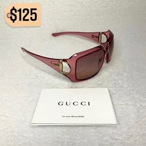 ✨✨✨✨SOLD✨✨✨✨ Gucci Authentic RARE Vintage Pink GG2562 Gold Horsebit Sunglasses